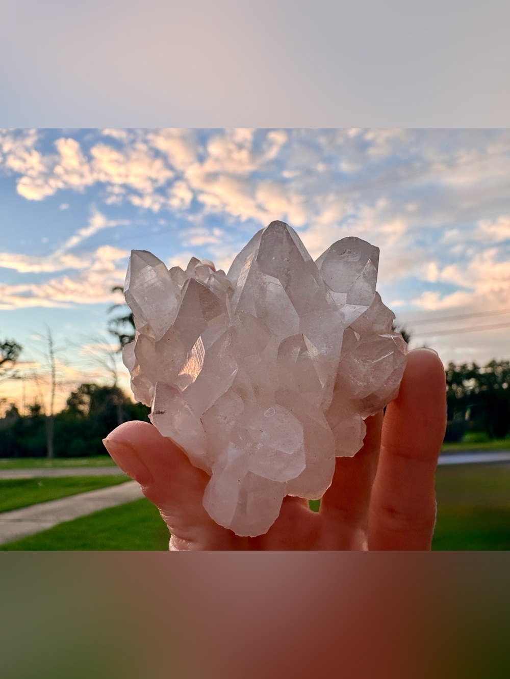 Natural Quartz Crystal Cluster - Healing Home Accent